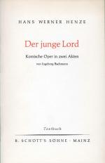 Henze, Der junge Lord. Textbuch.