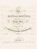 Mendelssohn Bartholdy, Collection / Sammelband of original, printed scores. 