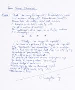 Fry, Autographed Manuscript Dialogue from 