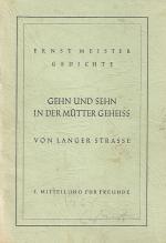 Meister, Ausstellung – Gedichte von Ernst Meister