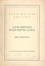 Meister, Ausstellung – Gedichte von Ernst Meister