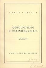 Meister, Ausstellung – Gedichte von Ernst Meister