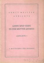 Meister, Ausstellung – Gedichte von Ernst Meister
