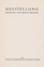 Meister, Ausstellung – Gedichte von Ernst Meister [Originalausgabe