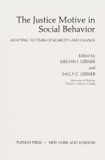 Lerner, The Justice Motive in Social Behavior