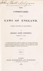 Stephen, New Commentaries on the Laws of England (Partly Founded on Blackstone).