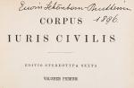 Krueger, Corpus Iuris Civilis, Editio Stereotypa Sexta, Volumen Primum.