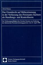 Rinken – Das Grundrecht auf Mitbestimmung in der Verfassung des Freistaates Sach