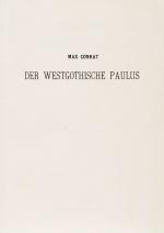 Conrat (Cohn), Der westgothische Paulus. Eine rechtshistorische Untersuchung.