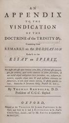 Randolph, A Vindication of the Doctrine of the Trinity