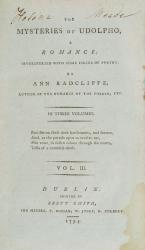 Ann Radcliffe - The Mysteries of Udolpho - A Romance; interspersed with some pie