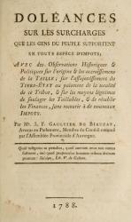 Charles Alexandre de Calonne / Gaultier de Biauzat / Bernard Pradere - Sammelban