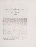 Friedrich Carl von Savigny, Über den Römischen Colonat / Über die Römische Steue