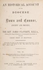 O’Laverty, An Historical Account of the Diocese of Down and Connor, Ancient and 