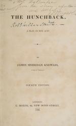 James Sheridan Knowles, Virginius - A Tragedy. In Five Acts. As Performed at the