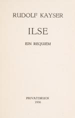 Kayser, Ilse - Ein Requiem - Signed and inscribed by Rudolf Kayser: 