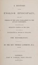 Lathbury, A History of the English Episcopacy