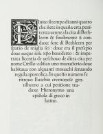 [Cygnet Press / Hofer, Vita de Sancto Hieronymo [with original manuscript letter