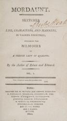 John Moore - Mordaunt. Sketches of Life, Characters, and Manners, in Various Cou