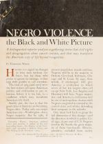 White, “Negro Violence – The Black and White Picture.