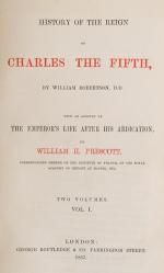 Prescott, History of the Reign of Charles the Fifth