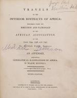 Mungo Park, Travels in the Interior of Africa (1799 – Edition with “A Vocabulary