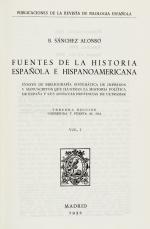 Sánchez Alonso, Fuentes de la Historia Española e Hispanoamericana.