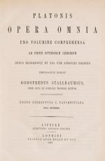 Plato / Stallbaum, Platonis Opera Omnia [Including 