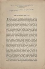The State and the Law [inscribed by Raphael Demos: 