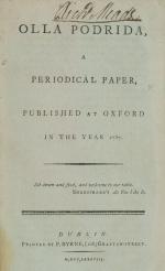 Thomas Monro, Olla Podrida, A Periodical Paper, published at Oxford in the year 