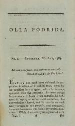 Thomas Monro, Olla Podrida, A Periodical Paper, published at Oxford in the year 