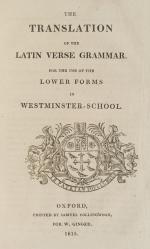 Ginger / Collingwood - Sammelband of Latin Grammar in Westminster School