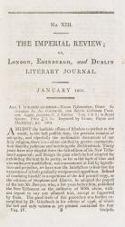 Luke Hansard, The Imperial Review ; or London and Dublin [Edinburgh] Literary Jo