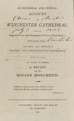 Sammelband: Bishop John Milner - History and and Antiquities of Winchester / Cha