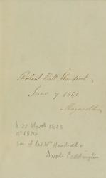 Handcock, Two Manuscript Notebooks of Reverend William Handcock and his son, Robert Ball Handcock