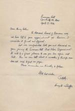 Manuscript Letter signed from eminent american logician, Henry M. Sheffer, to Philosopher Henry David Aiken