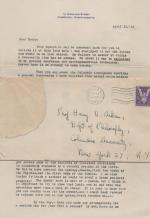 Typed Letter signed from american philosopher John Wild to Philosopher Henry David Aiken