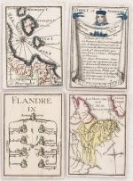 Poilly, [18th century Playing Cards] Fortyfive (45) vintage geographical & historical playing cards