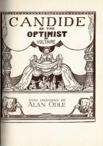 Voltaire, Candide or The Optimist – With Drawings by Alan Odle.