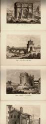 Moschetti, Roma – [Original 19th century Tourist Guide with 40 (forty) Lithographic Plates on Rome in Piranesi-style