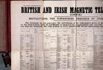 Edward B. Bright (Liverpool) - [British and Irish Telegraph Time-Table with Piece of UnderSea-Cable]. British and Irish Magnetic Telegraph Co.