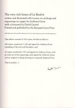 Anthony Gross, The Very Rich Hours of Le Boulvé. [No.22 of only 120 copies, signed and numbered by Anthony Gross]