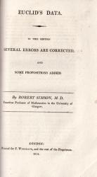 [Euclid /  Euklid] Simson, The Elements of Euclid