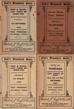 Goff, Collection of fifteen (15) Historical Auction-Catalogues of Bloodstock-Sales between the Years 1938-1954.