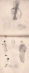 Foster, Vere Foster’s Drawing Book – Blank Exercise Book [filled with accomplished original watercolors and drawings