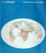 Lufthansa - Original Streckenatlas / Route Maps [with advertising of Mercedes / Braun / Thyssen].