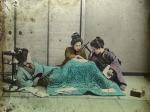 [Japan / Attributed to Tamamura Kozaburo]. Collection of 45 (fortyfive) original hand-coloured Glass Plate Collotypes