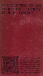 Tawney- The Sickness of an Acquisitive Society