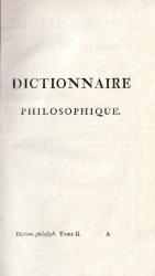 Voltaire – Dictionnaire Philosophique. Tome II: Art Dramatiques – Ciceron