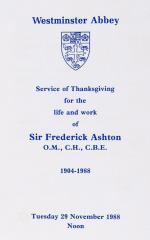 [Ashton, Frederick Ashton.